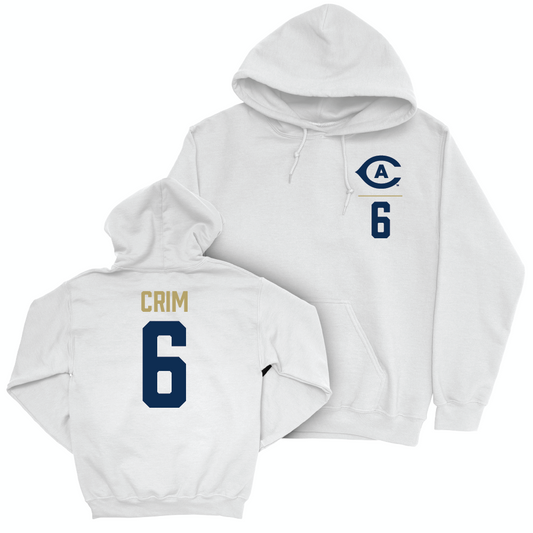 UC Davis Baseball White Logo Hoodie  - Henry Crim