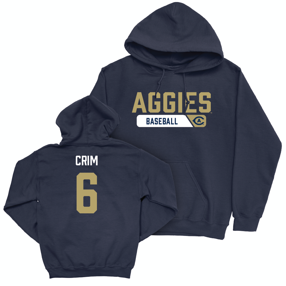 UC Davis Baseball Navy Staple Hoodie  - Henry Crim