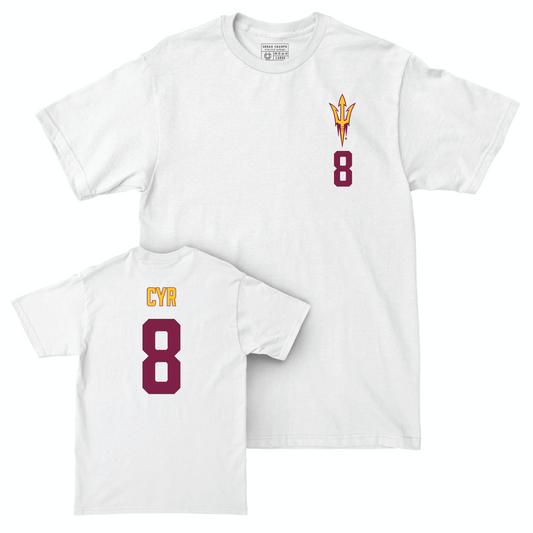 Arizona State Women's Volleyball White Logo Comfort Colors Tee - Angelique Cyr