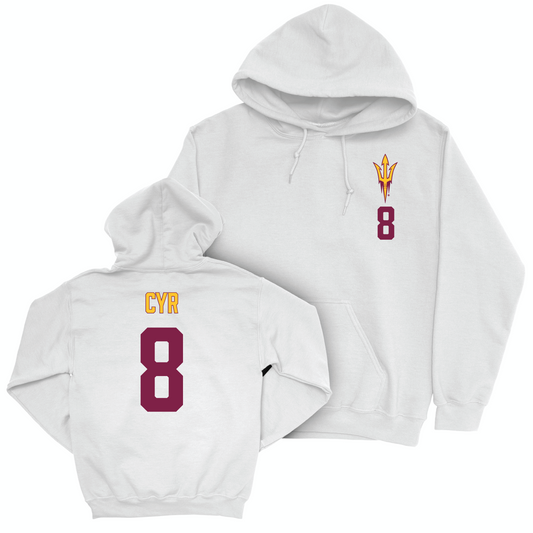 Arizona State Women's Volleyball White Logo Hoodie - Angelique Cyr