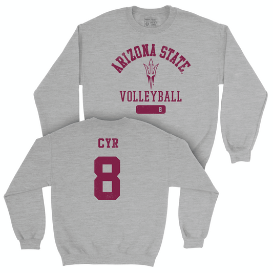 Arizona State Women's Volleyball Sport Grey Varsity Crew - Angelique Cyr