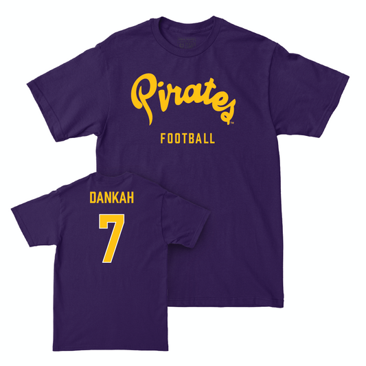 East Carolina Football Purple Script Tee - Samuel Dankah