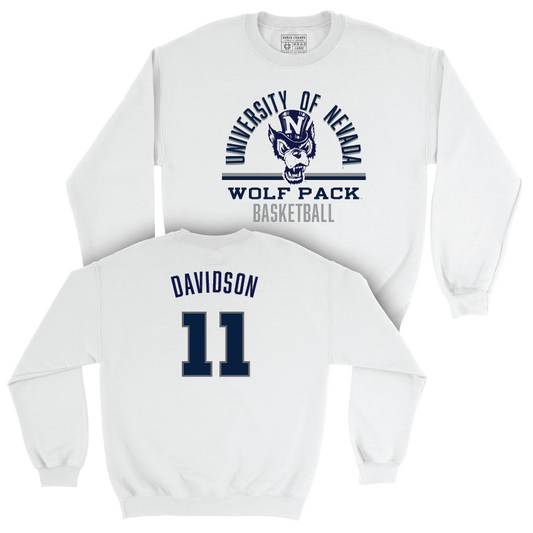 Nevada Men's Basketball White Classic Crew  - Nick Davidson