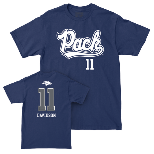 Nevada Men's Basketball Navy Script Tee  - Nick Davidson