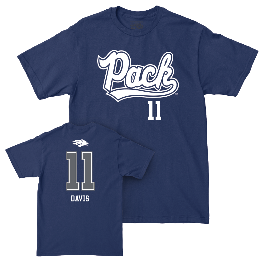 Nevada Women's Basketball Navy Script Tee  - Tori Davis