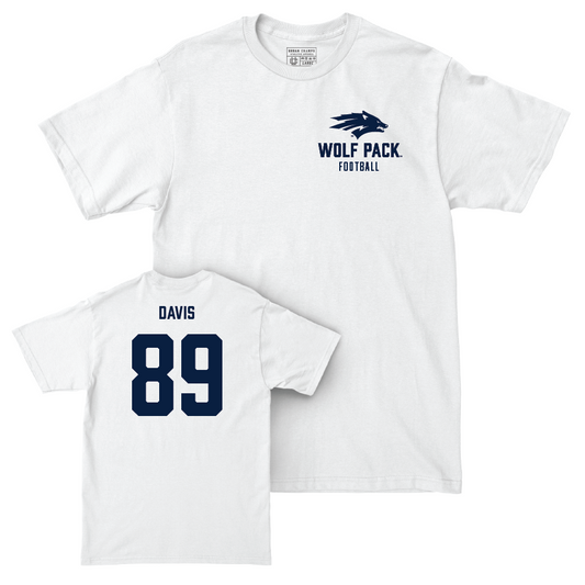 Nevada Football White Logo Comfort Colors Tee    - D’Angelo Davis