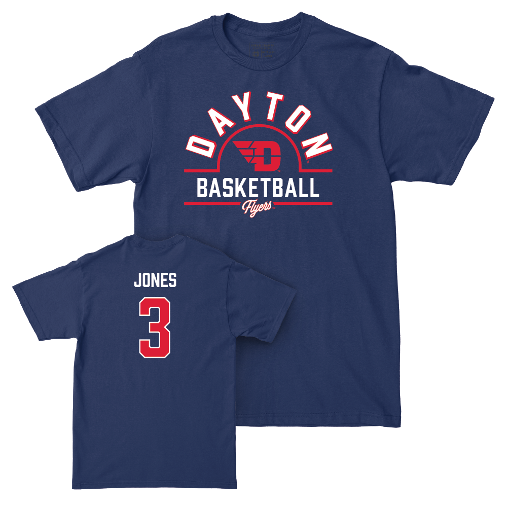 Dayton Women's Basketball Navy Arch Tee - Anyssa Jones Youth Small