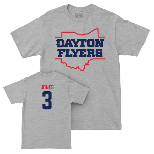 Dayton Women's Basketball Sport Grey State Tee - Anyssa Jones Youth Small