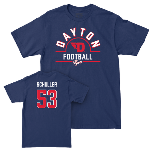 Dayton Football Navy Arch Tee - Aj Schuller