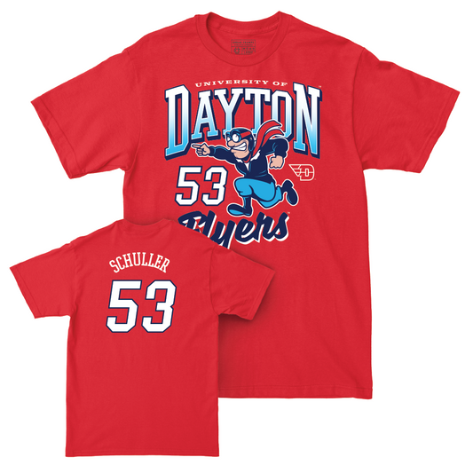 Dayton Football Red Rudy Tee - Aj Schuller