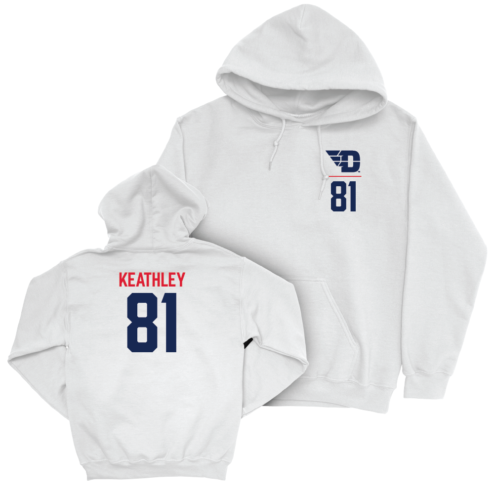 Dayton Football White Logo Hoodie - Alec Keathley Youth Small