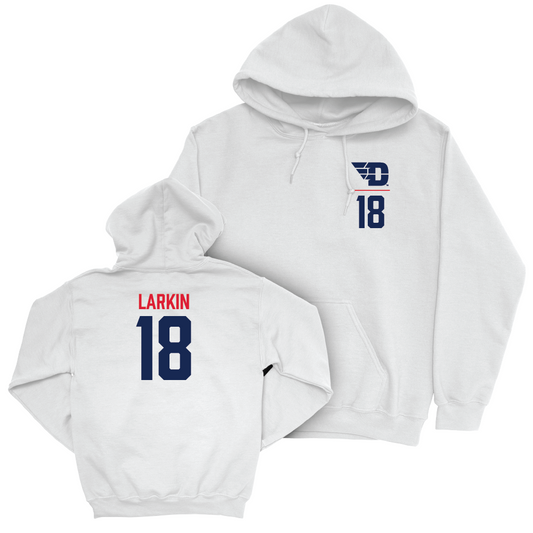 Dayton Women's Volleyball White Logo Hoodie - Ava Larkin Youth Small