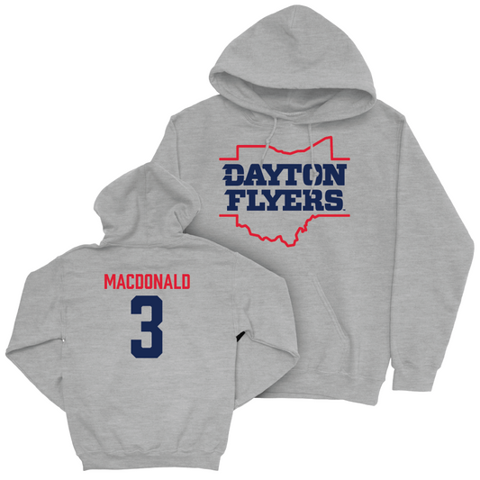 Dayton Women's Volleyball Sport Grey State Hoodie - Anna MacDonald Youth Small