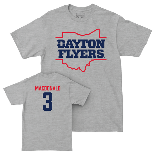 Dayton Women's Volleyball Sport Grey State Tee - Anna MacDonald Youth Small