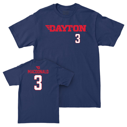 Dayton Women's Volleyball Navy Wordmark Tee - Anna MacDonald Youth Small