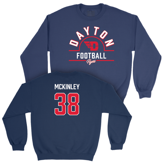 Dayton Football Navy Arch Crew - Aiden McKinley Youth Small