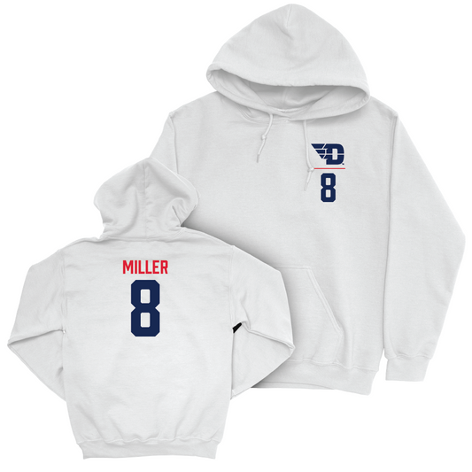 Dayton Women's Volleyball White Logo Hoodie - Alyssa Miller Youth Small