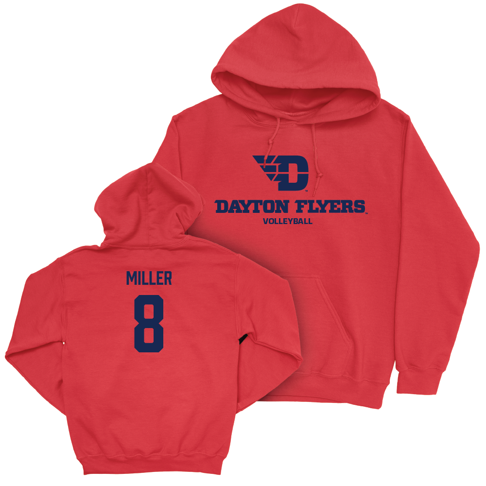 Dayton Women's Volleyball Red Sideline Hoodie - Alyssa Miller Youth Small