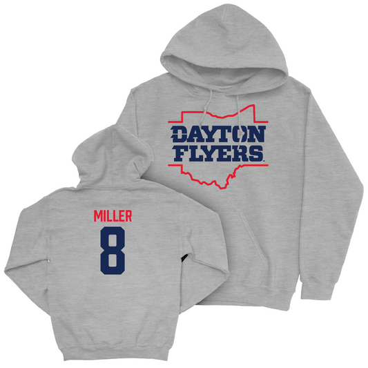 Dayton Women's Volleyball Sport Grey State Hoodie - Alyssa Miller Youth Small