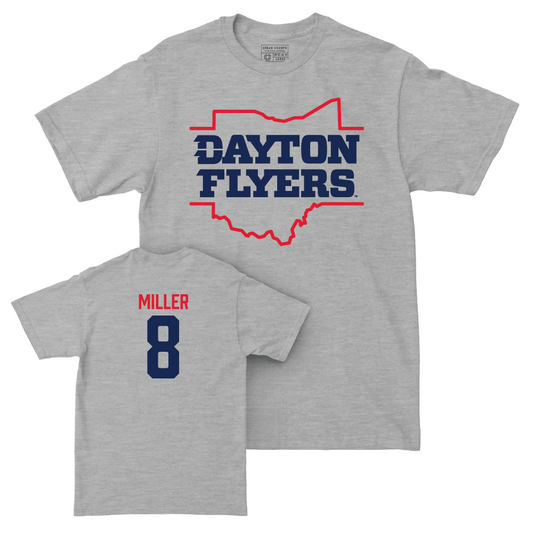 Dayton Women's Volleyball Sport Grey State Tee - Alyssa Miller Youth Small