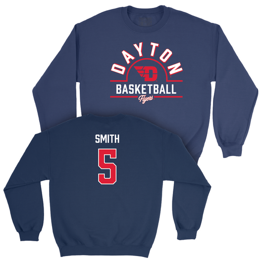 Dayton Women's Basketball Navy Arch Crew - Arianna Smith Youth Small