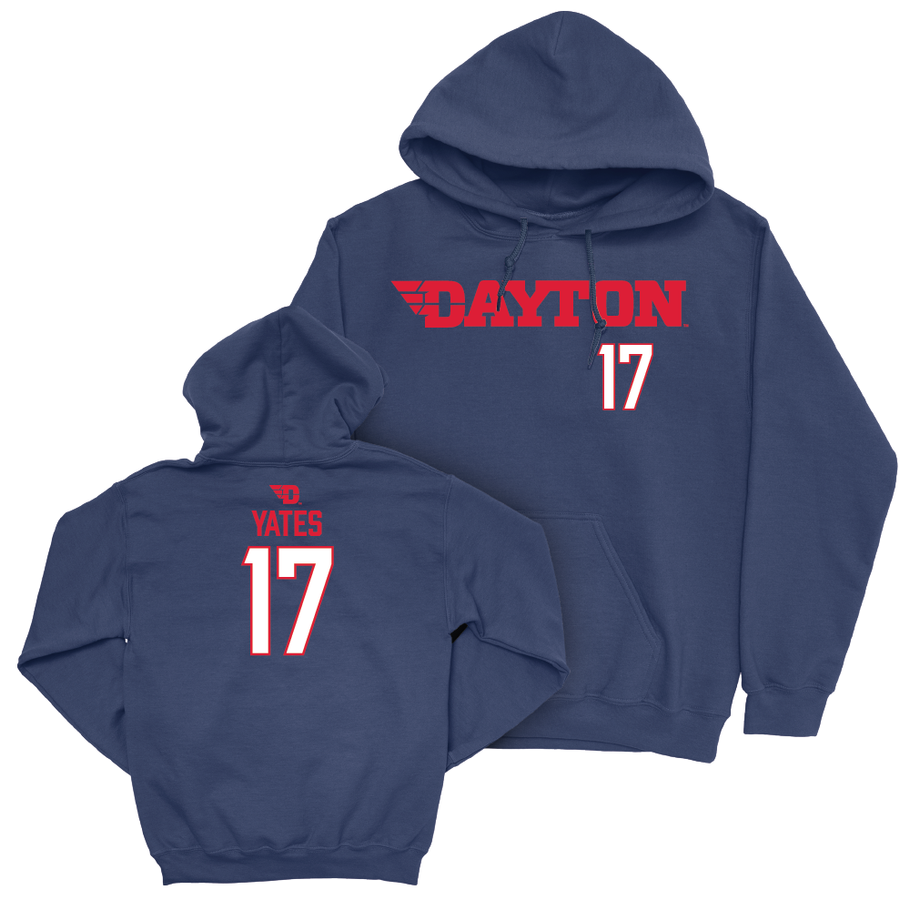 Dayton Women's Volleyball Navy Wordmark Hoodie - Alayna Yates Youth Small