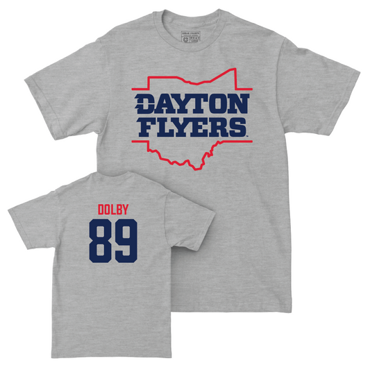 Dayton Football Sport Grey State Tee - Brian Dolby Youth Small