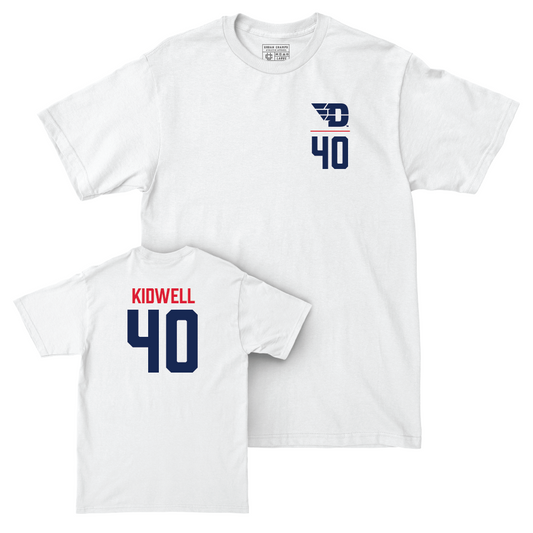 Dayton Football White Logo Comfort Colors Tee - Brock Kidwell Youth Small