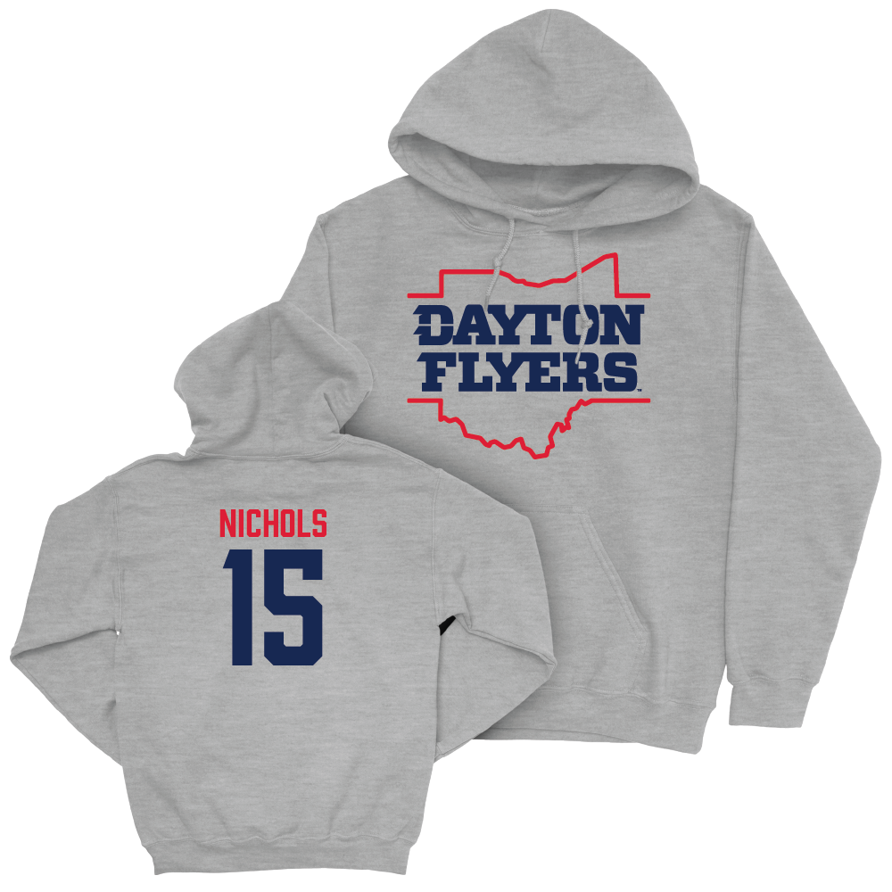 Dayton Women's Volleyball Sport Grey State Hoodie - Brooke Nichols Youth Small