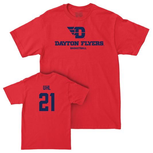 Dayton Men's Basketball Red Sideline Tee - Brady Uhl Youth Small