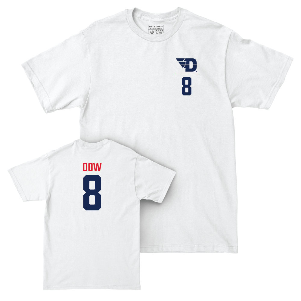 Dayton Football White Logo Comfort Colors Tee - Cole Dow Youth Small