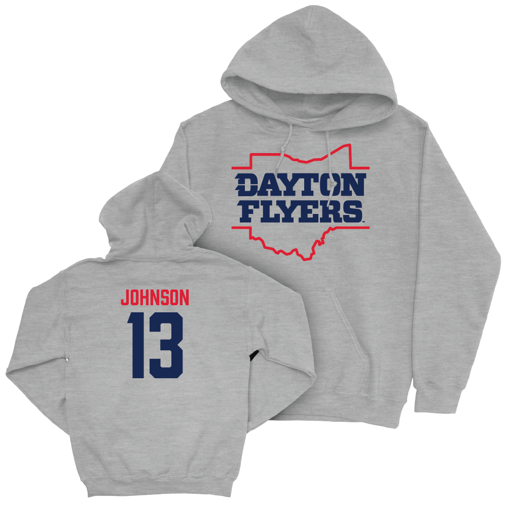 Dayton Football Sport Grey State Hoodie - Cole Johnson Youth Small