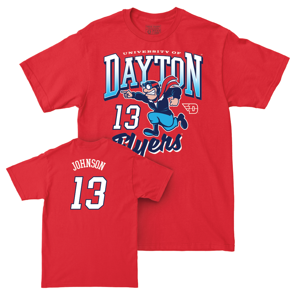 Dayton Football Red Rudy Tee - Cole Johnson Youth Small