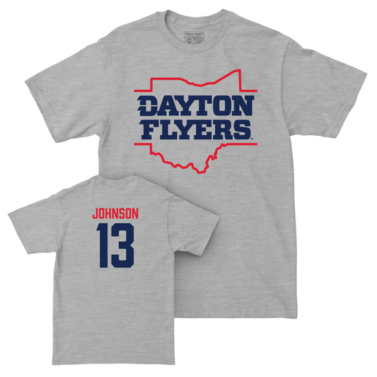 Dayton Football Sport Grey State Tee - Cole Johnson Youth Small