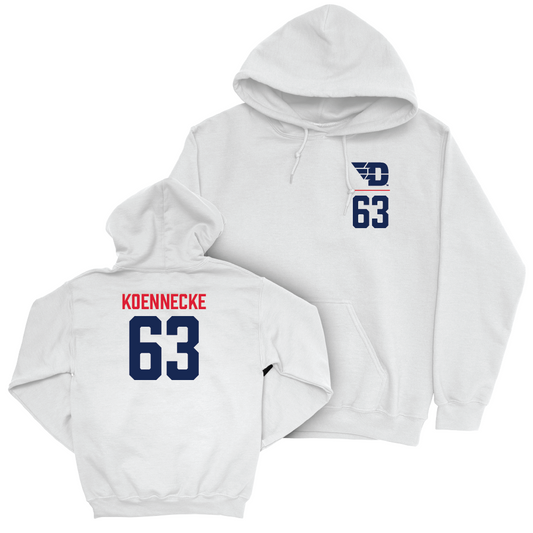 Dayton Football White Logo Hoodie - Colin Koennecke Youth Small