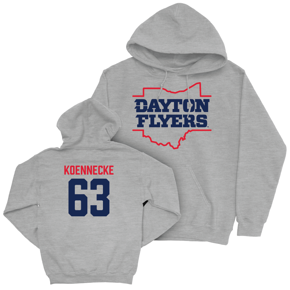 Dayton Football Sport Grey State Hoodie - Colin Koennecke Youth Small