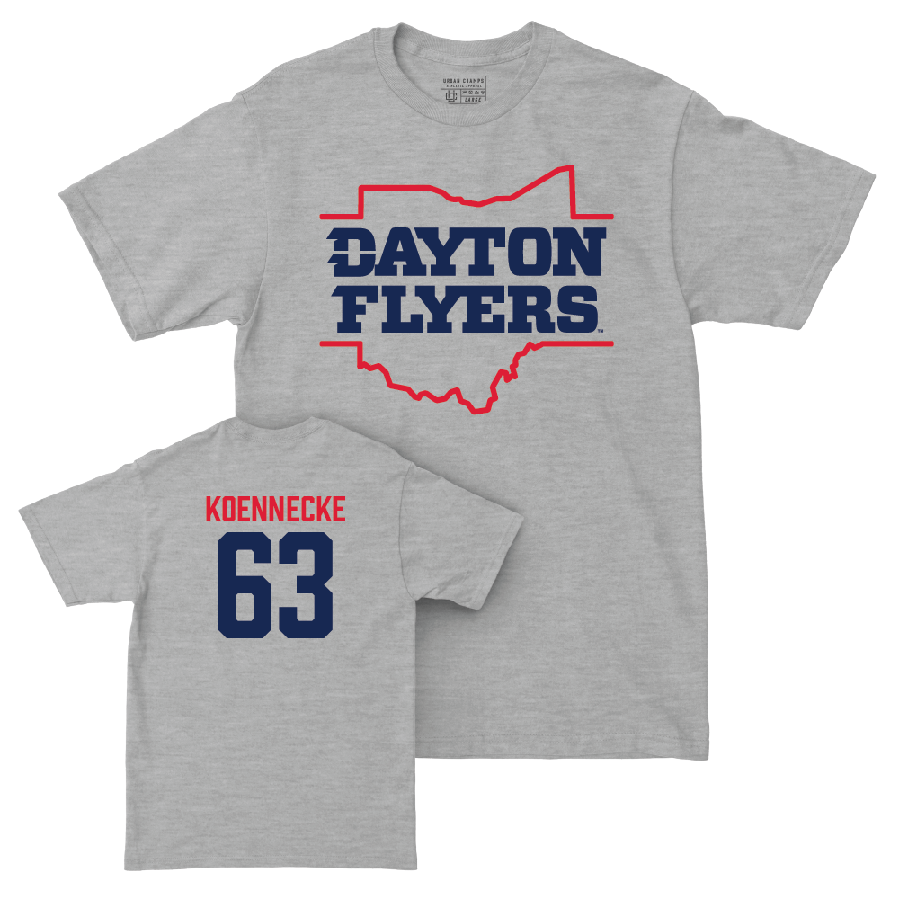 Dayton Football Sport Grey State Tee - Colin Koennecke Youth Small