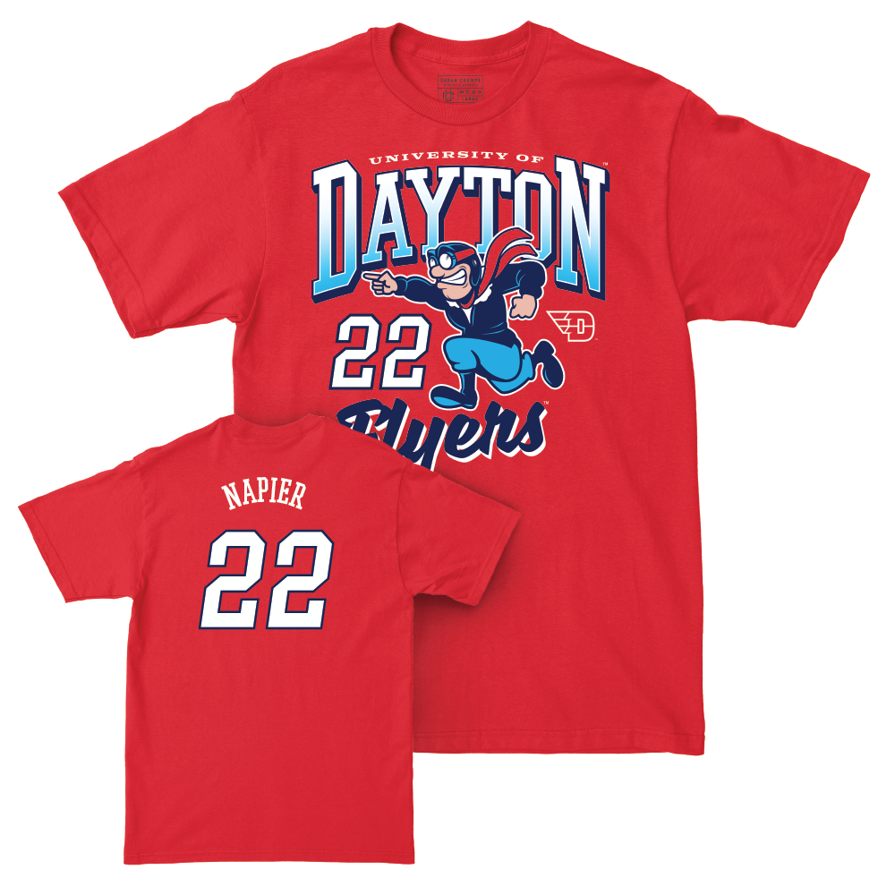 Dayton Men's Basketball Red Rudy Tee - CJ Napier Youth Small