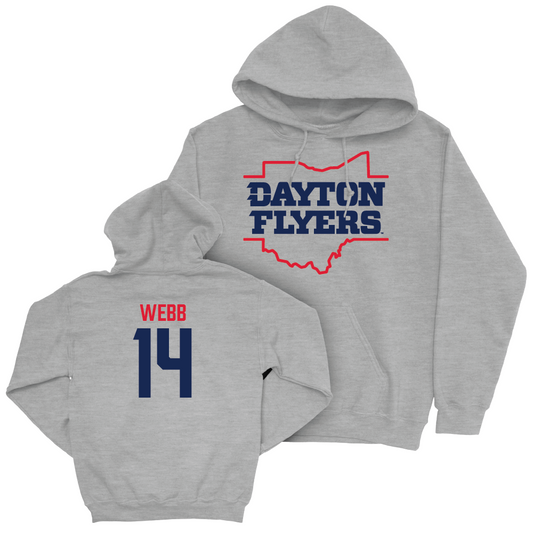 Dayton Football Sport Grey State Hoodie - Caleb Webb Youth Small