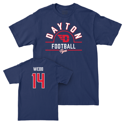 Dayton Football Navy Arch Tee - Caleb Webb Youth Small