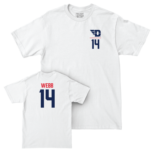 Dayton Football White Logo Comfort Colors Tee - Caleb Webb Youth Small