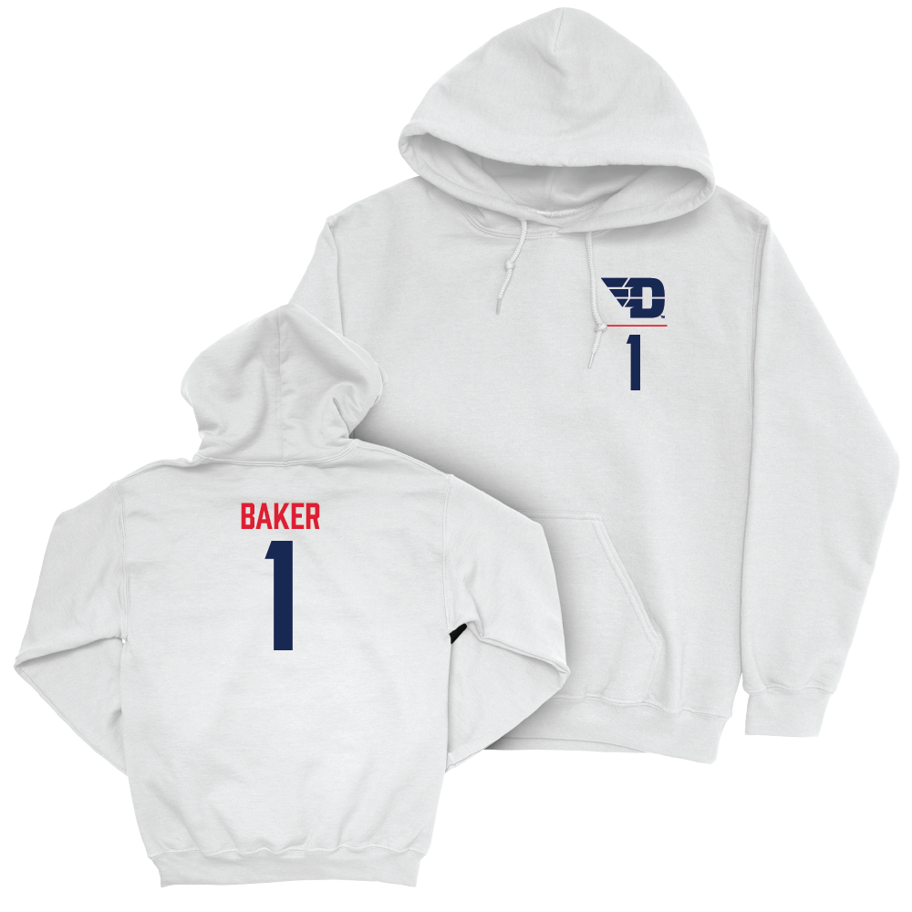 Dayton Football White Logo Hoodie - Danny Baker Youth Small