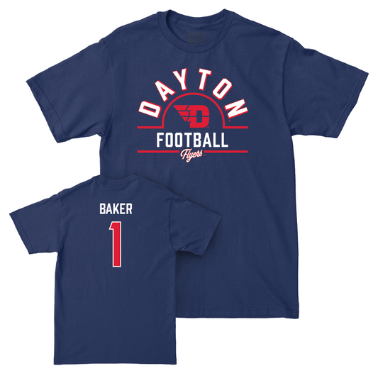 Dayton Football Navy Arch Tee - Danny Baker Youth Small