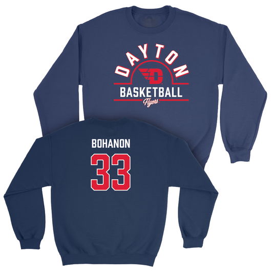 Dayton Women's Basketball Navy Arch Crew - Destiny Bohanon Youth Small