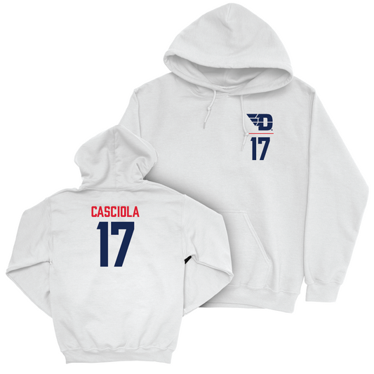 Dayton Football White Logo Hoodie - Dante Casciola Youth Small