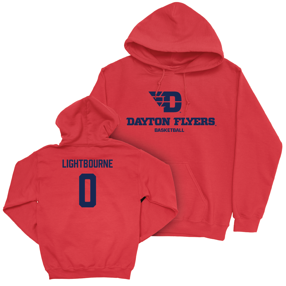 Dayton Women's Basketball Red Sideline Hoodie - Denika Lightbourne Youth Small