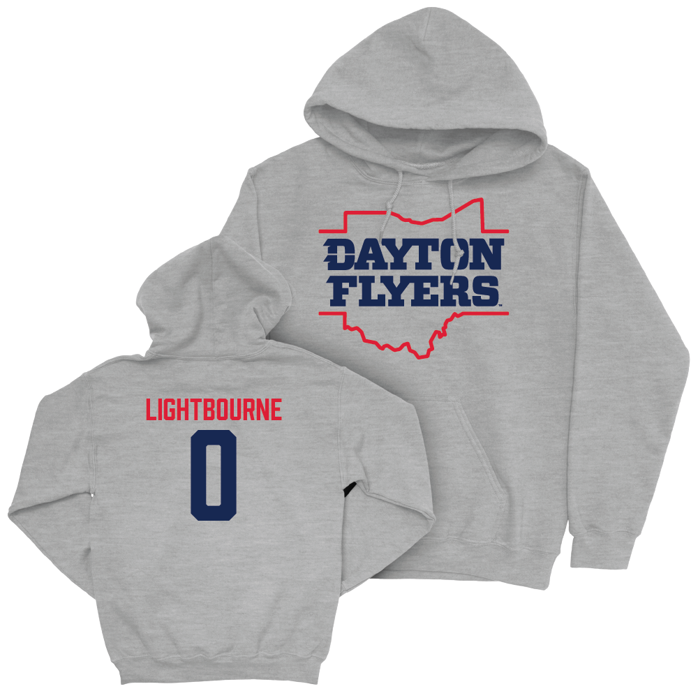 Dayton Women's Basketball Sport Grey State Hoodie - Denika Lightbourne Youth Small