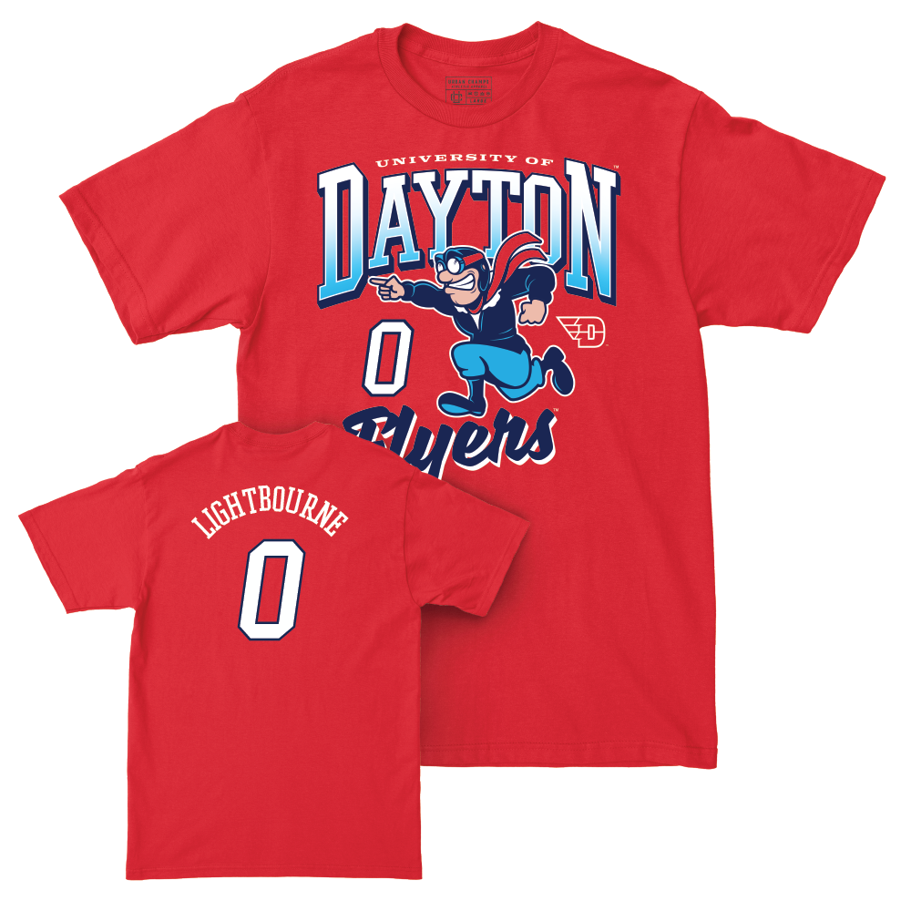 Dayton Women's Basketball Red Rudy Tee - Denika Lightbourne Youth Small