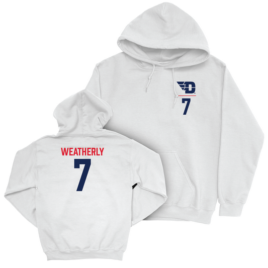 Dayton Football White Logo Hoodie - Donovan Weatherly Youth Small