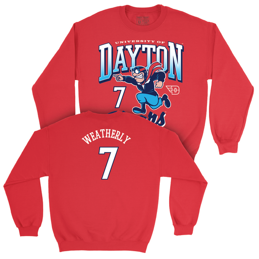 Dayton Football Red Rudy Crew - Donovan Weatherly Youth Small